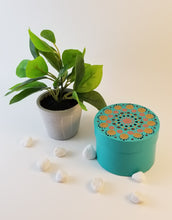 Load image into Gallery viewer, Hand Painted Mandala Box (Blue)
