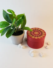 Load image into Gallery viewer, Hand Painted Mandala Box Red
