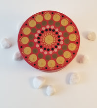 Load image into Gallery viewer, Hand Painted Mandala Box Red

