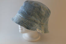 Load image into Gallery viewer, Reversible Distressed Denim Bucket Hat
