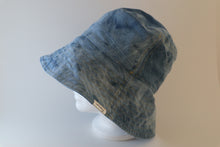 Load image into Gallery viewer, Reversible Distressed Denim Bucket Hat (Wide Brim)
